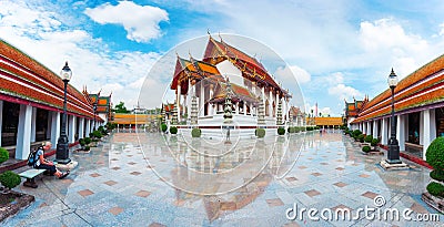 Wat Suthat Thep Wararam, Bangkok, Thailand Stock Photo
