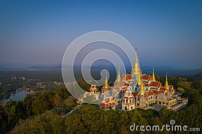 Wat Tang Sai. Beautiful temple on the top of mountain Stock Photo