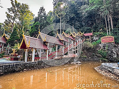 Wat Tham Tap Tao Temple of the Light Cave and Dark Cave, in Chiang Dao, Thailand Editorial Stock Photo