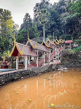 Wat Tham Tap Tao Temple of the Light Cave and Dark Cave, in Chiang Dao, Thailand Stock Photo