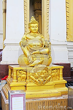 Buddha Image In Wat Traimit Witthayaram Wora Wiharn, Bangkok, Thailand Editorial Stock Photo