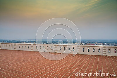 Wat Woranat Banphot Viewpoint at Nakhon Sawan Province Stock Photo