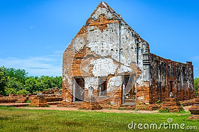 Wat Worrachettharam The measurement is important temple in Ayutthaya, Thailand. Stock Photo