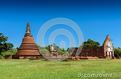 Wat Worrachettharam The measurement is important temple in Ayutt Stock Photo