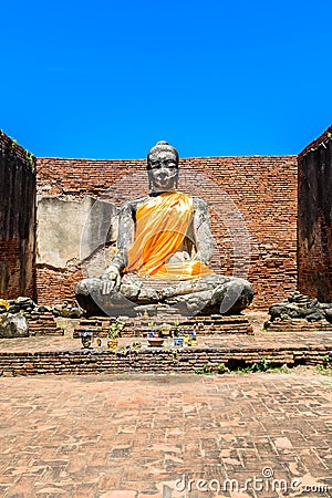 Wat Worrachettharam The measurement is important temple in Ayutthaya, Thailand. Stock Photo