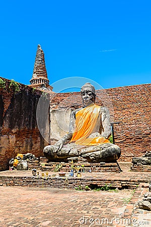 Wat Worrachettharam The measurement is important temple in Ayutthaya, Thailand. Stock Photo