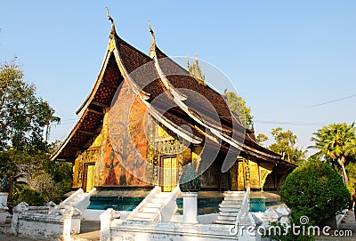 Wat Xieng thong temple,Luang Pra bang, Laos Stock Photo