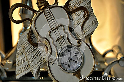 Designed musical clock Stock Photo