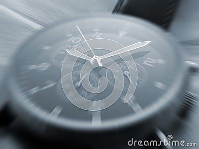 Watch face with zoom effect Stock Photo