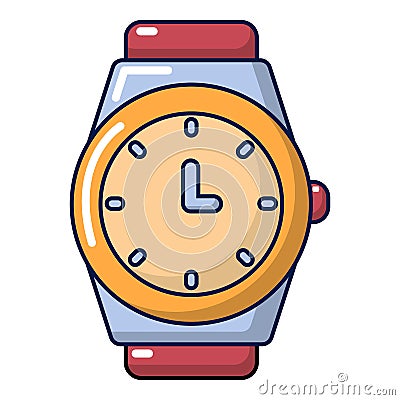 Watch icon, cartoon style Vector Illustration