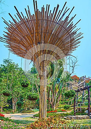 Decoration of Mae Fah Luang garden, Doi Tung, Thailand Stock Photo