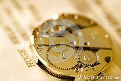 Watch mechanism Stock Photo