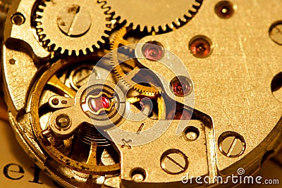 Watch mechanism Stock Photo