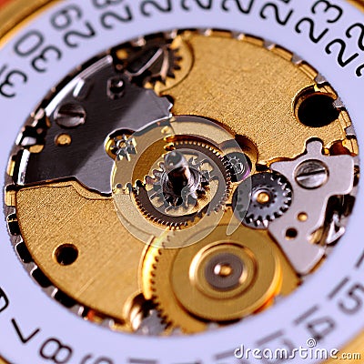 Watch mechanism Stock Photo