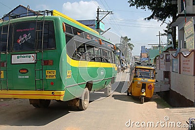 Watch out for the buses Editorial Stock Photo