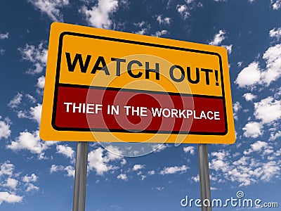 Watch out, thief Stock Photo