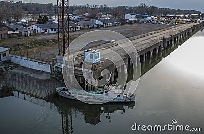 Watch over the ship factory from ada bridge Editorial Stock Photo