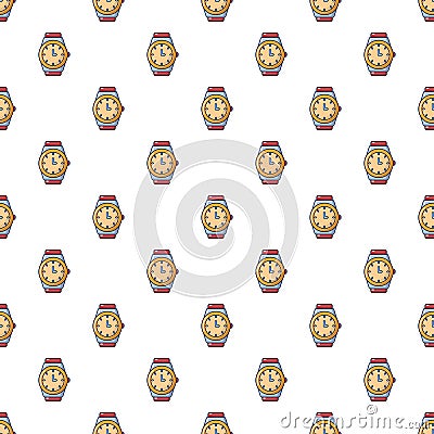 Watch pattern seamless Vector Illustration