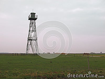 Watch tower at the border Editorial Stock Photo