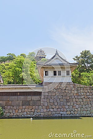 Watch tower and main keep of Marugame castle, Japan Stock Photo