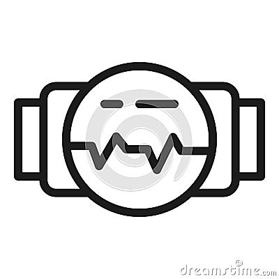 Watch tracker icon, outline style Vector Illustration