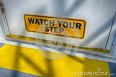 Watch your step Stock Photo