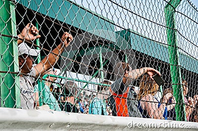 Racing fans watching the competition Editorial Stock Photo