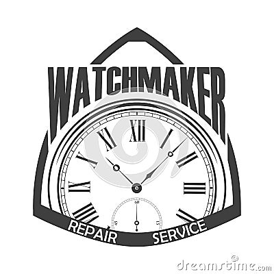 Watchmaker repair monochrome Stock Photo