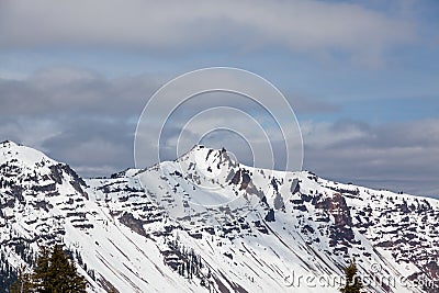 Watchman and Hillman Peaks Stock Photo