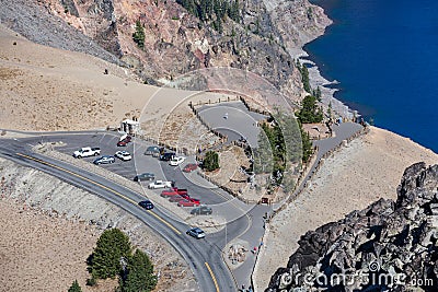 Watchman Overlook at Crater Lake National Park Stock Photo