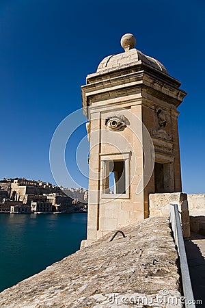 Watchtower, Senglea, Malta Stock Photo