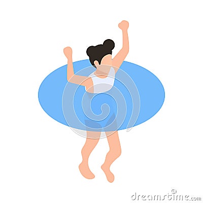 Water Aerobics Icon Vector Illustration