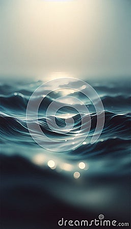 Diffuse Abstract Ocean Waves Stock Photo