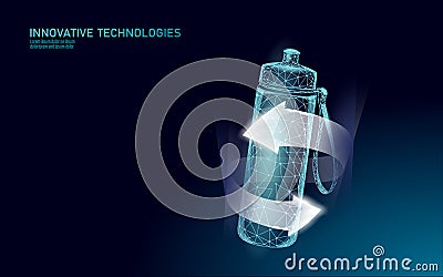 Water aqua bottle sport rehydration concept. Health care against dehydration isotonic electrolytes drink. Fitness Vector Illustration