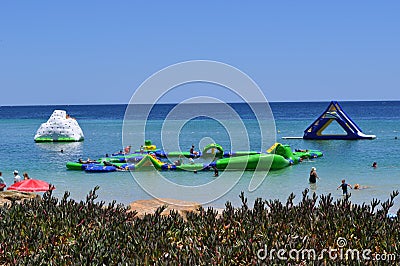 Water aquatic family fun playground summer activity Editorial Stock Photo