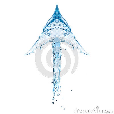 Water arrow showing up Stock Photo