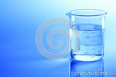 Water in beaker Stock Photo