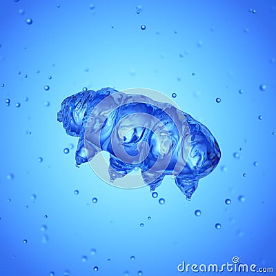 a water bear Cartoon Illustration