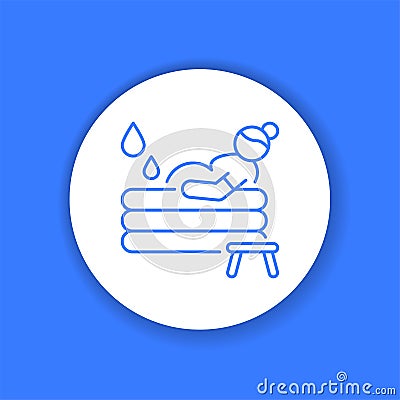 Water birth line icon. Pictogram for web, mobile app, promo. Vector Illustration