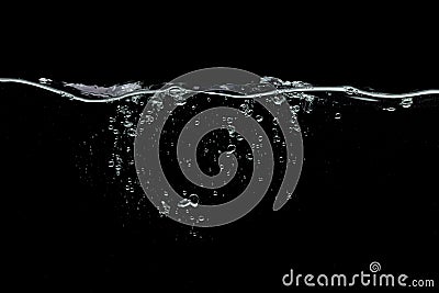 Water black background Stock Photo