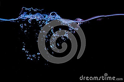 Water on a black Stock Photo