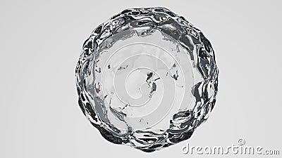 Water blob isolated on white background - closeup Stock Photo