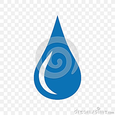 Water blue drop icon. Symbol and sign vector illustration design. Vector Illustration