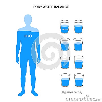 Water body balance Vector Illustration