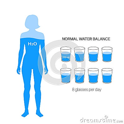 Water body balance Vector Illustration