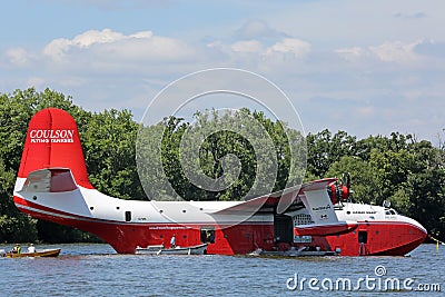 Water bomber air tanker at the 2016 EAA AirVenture Editorial Stock Photo