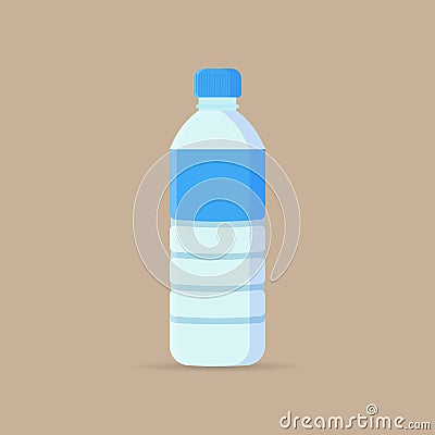 Water Bottle flat icon. Vector Illustration