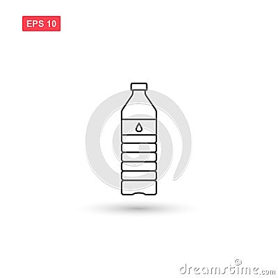 Water bottle icon vector design isolated 2 Vector Illustration