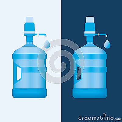 Water bottle reusable 5 gallon bottle Vector Illustration