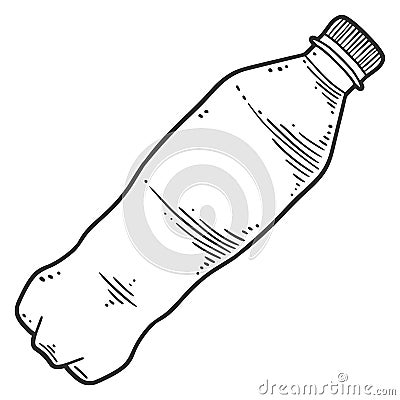 Water bottle. Vector concept in doodle and sketch style Cartoon Illustration